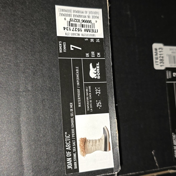 Sorel JOAN OF ARCTIC Boots: Dark Stone/Sea Salt - Picture 6 of 8